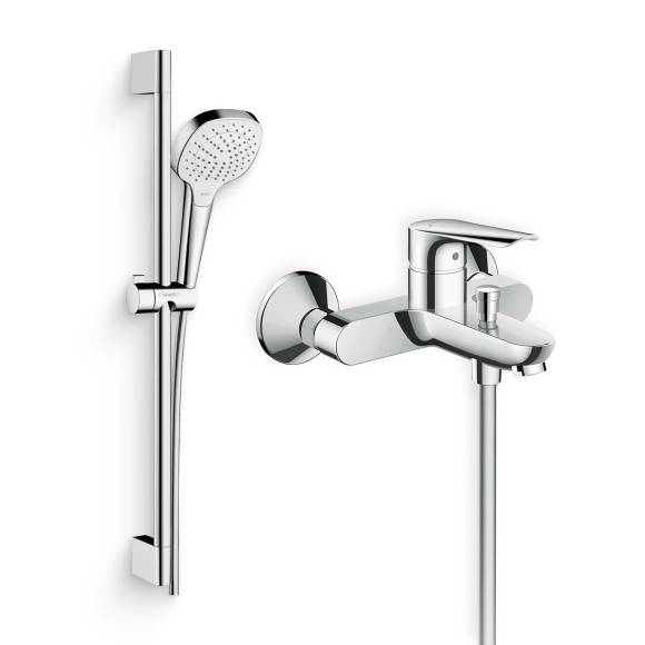 Душевой комплект Смеситель Hansgrohe Logis E 71403000 + Гарнитур Croma Select E Vario 26582400