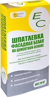 Шпатлевка фасадная белая  ЕС (20 кг)
