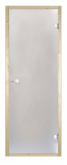 Дверь для сауны Harvia стеклянная 8/19 (коробка сосна сатин D81905M)