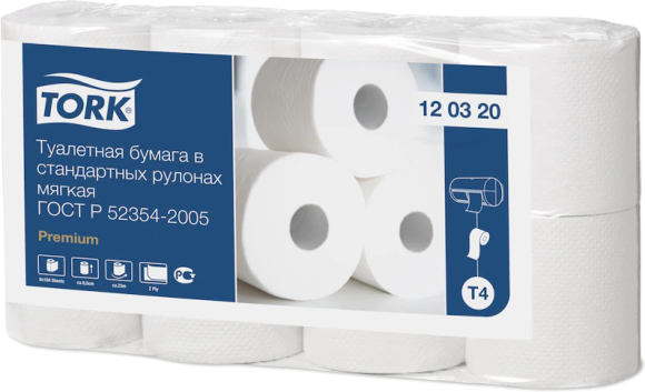 Туалетная бумага Tork Premium 120320 T4 мягкая (Блок: 8 рулонов)