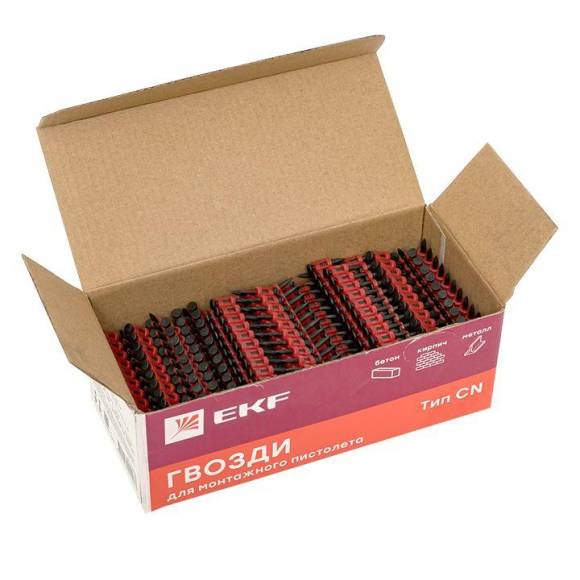 Гвозди для монтажного пистолета по бетону металлу кирпичу (тип CN) d2.7мм дл.25мм (уп.1000шт) Expert EKF cpn-2725bg Гвозди для монтажного пистолета по бетону металлу кирпичу (тип CN) d2.7мм дл.25мм (уп.1000шт) Expert EKF cpn-2725bg