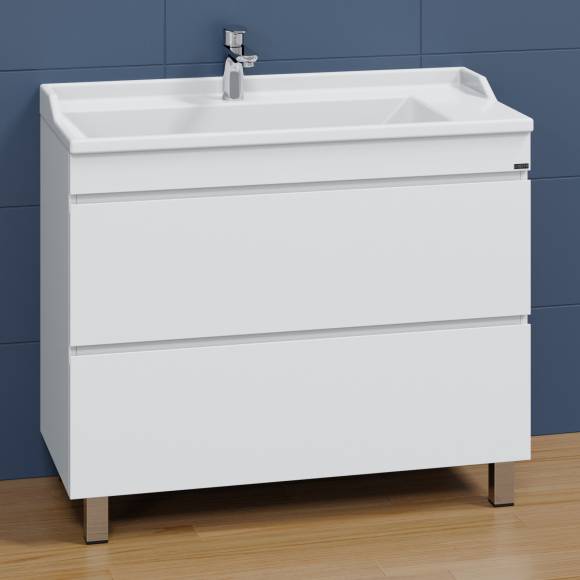 Тумба с раковиной СаНта Марс 100 напольная, с ящиками