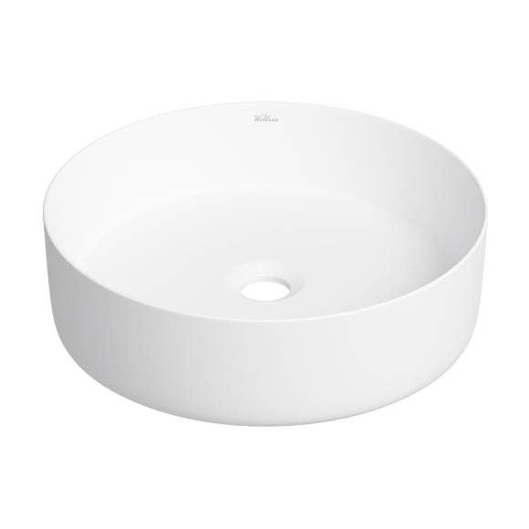 Накладная раковина для ванной комнаты Wellsee Coax 323504000: круглая раковина, ширина умывальника 30 см, цвет матовый белый