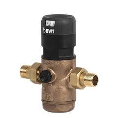 Редуктор давления BWT D1 Red, 1/2" НР-НР, с визуализацией давления, без манометра, горячая вода