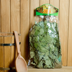 Веник Экстра из кавказского дуба в инд.упаковке + чайный напиток Бодрость 2