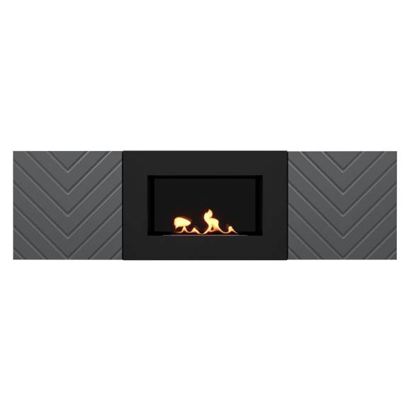 Тумба для ТВ Firelight BFP/P-1400V G с биокамином, графит