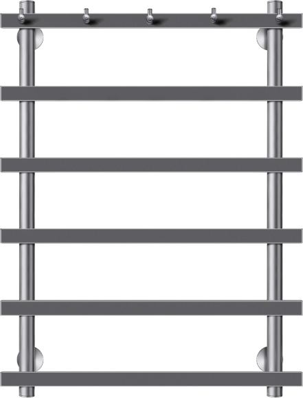Полотенцесушитель электрический Secado Понтида 1 K, L 80x60 см, подключение слева, графит, лесенка Полотенцесушитель электрический Secado Понтида 1 K, L 80x60 см, подключение слева, графит, лесенка