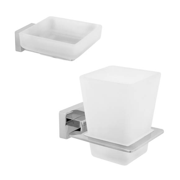 Набор Стакан Veragio Ramba VR.RMB-4940.CR + Мыльница VR.RMB-4950.CR хром