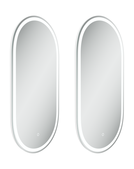 Зеркало Sancos Oval 45, OV45F с фронтальной подсветкой, набор 2 шт