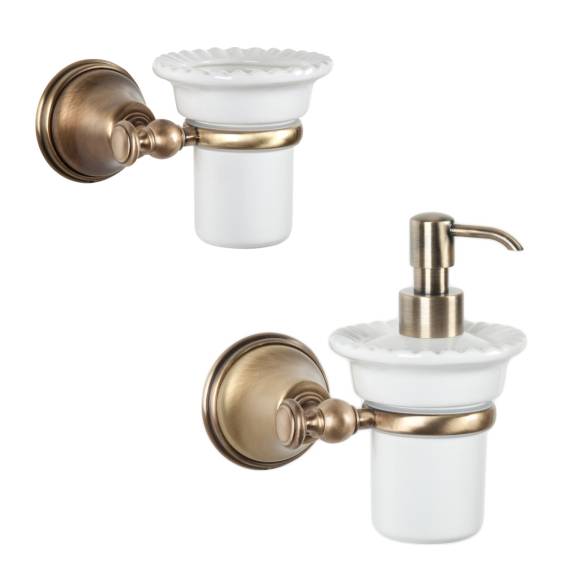 Набор Стакан Tiffany World Harmony TWHA109br + Дозатор TWHA108br