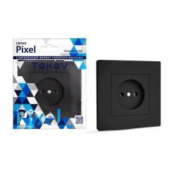 Розетка 1-м СП Pixel 16А IP20 без заземл. в сборе карбон TOKOV ELECTRIC TKE-PX-R1F-C14 Розетка 1-м СП Pixel 16А IP20 без заземл. в сборе карбон TOKOV ELECTRIC TKE-PX-R1F-C14