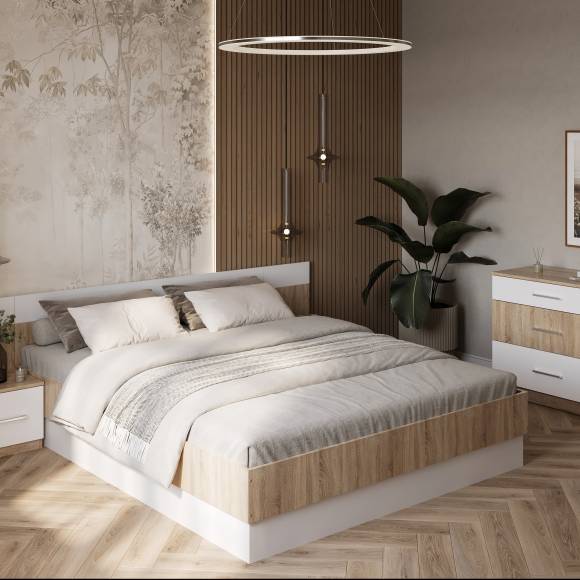 Кровать DIWO Коломна 160x200 см, дуб сонома