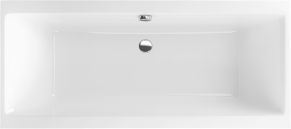 Акриловая ванна Excellent Pryzmat Slim 150x75 см, встраиваемая, белая, с каркасом
