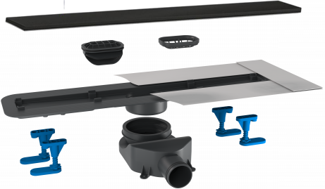 Душевой трап (лоток) BETTOSERB Frameless Line 850 черный матовый
