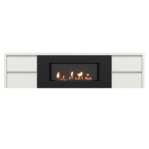 Тумба для ТВ Firelight BFP/P-1700 lux W с биокамином, белая