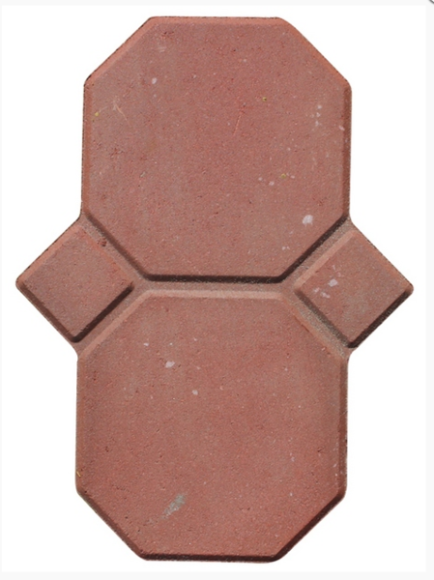 Тротуарная брусчатка СШ.8 (сдвоенный шестигранник) гладкий, черный, бордо, оливковый