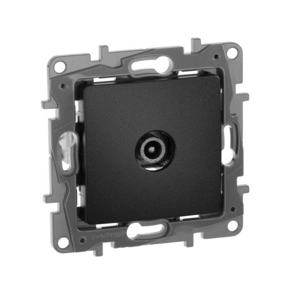 Розетка телевизионная оконечная TV СП Etika 5дБ 5-862МГц механизм антрацит Leg 672665 Розетка телевизионная оконечная TV СП Etika 5дБ 5-862МГц механизм антрацит Leg 672665