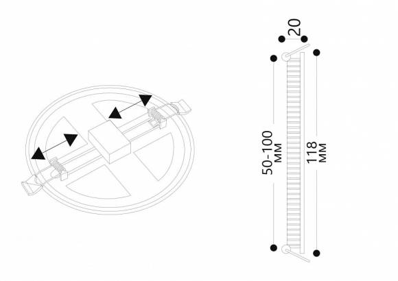 Встраиваемый светильник Arte Lamp Mesura A7972PL-1WH Встраиваемый светильник Arte Lamp Mesura A7972PL-1WH