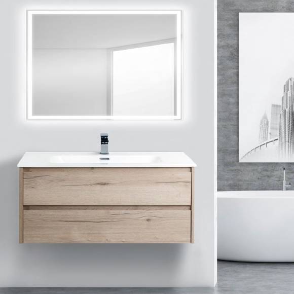 Мебель для ванной комнаты BelBagno Kraft 100 rovere galifax bianco