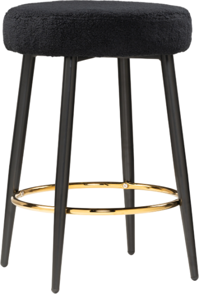 Барный табурет Woodville Plato black fabric