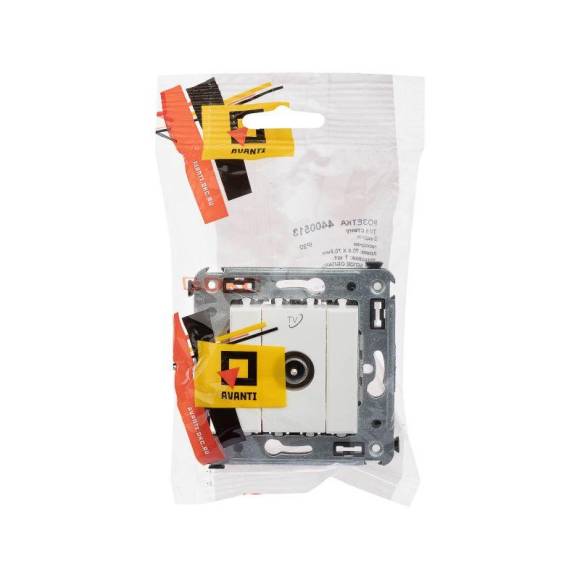 Розетка телевизионная проходная TV СП Avanti "Белое облако" DKC 4400513 Розетка телевизионная проходная TV СП Avanti "Белое облако" DKC 4400513