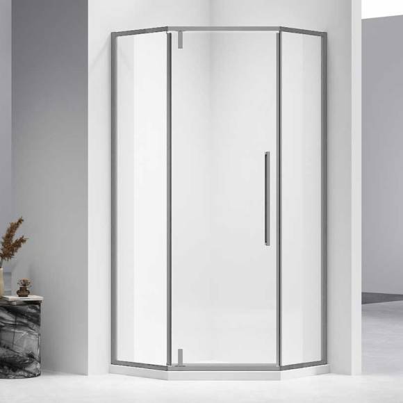 Душевой уголок Vincea Slim-N VSP-4SN100CLGM 100х100, профиль вороненая сталь, стекло прозрачное Душевой уголок Vincea Slim-N VSP-4SN100CLGM 100х100, профиль вороненая сталь, стекло прозрачное