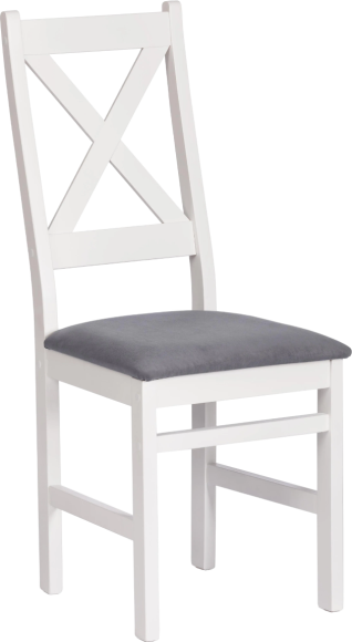 Комплект стульев TetChair Дельфийская Crossman white, велюр темно-серый, 2 шт