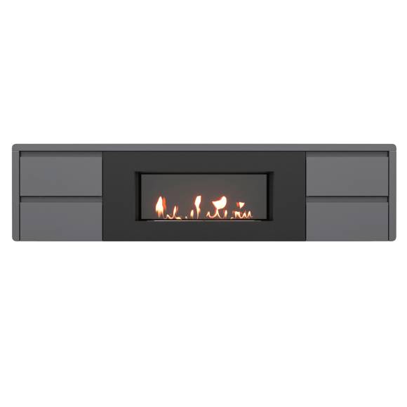Тумба для ТВ Firelight BFP/P-1700 lux G с биокамином, графит