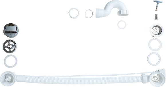 Слив-перелив Aquanet A1850 W P TRAP 75 см с сифоном