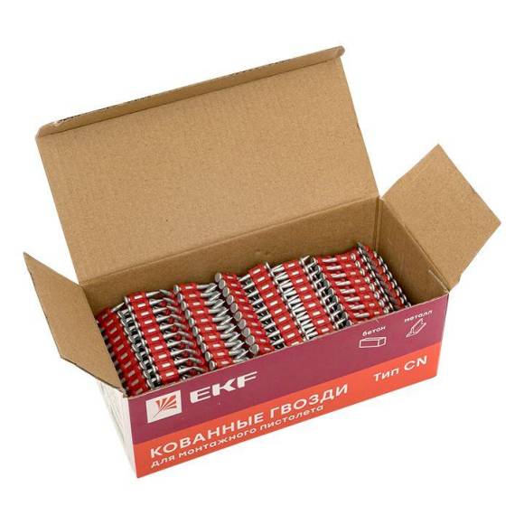 Гвозди кованные для монтажного пистолета по бетону металлу (тип CN) Bullet Type d3мм дл.25мм цинкование (уп.1000шт) Expert EKF cpn-3025bp Гвозди кованные для монтажного пистолета по бетону металлу (тип CN) Bullet Type d3мм дл.25мм цинкование (уп.1000шт) Expert EKF cpn-3025bp
