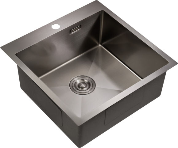 Мойка кухонная Milacio Steel Denia 51 MC.77489 сталь воронёная