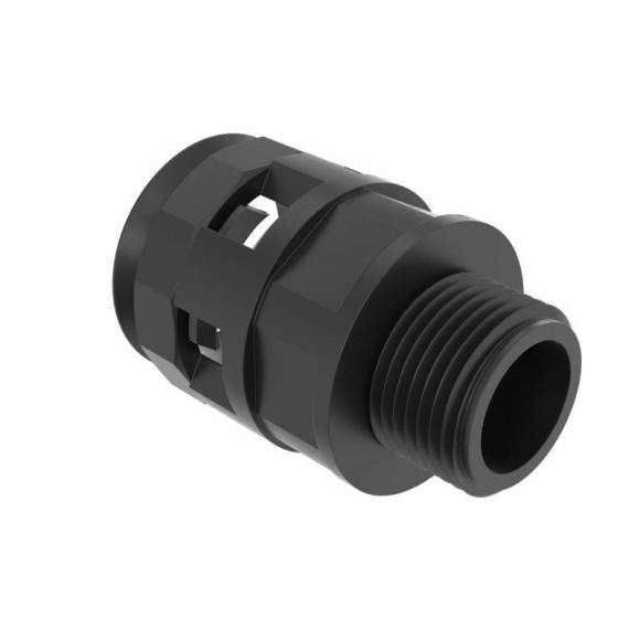 Переходник труба-коробка DN 17мм М20х1.5 полиамид черн. IP66 DKC PAM17M20N Переходник труба-коробка DN 17мм М20х1.5 полиамид черн. IP66 DKC PAM17M20N