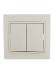 Выключатель 2-кл. СП Mira 10А IP20 со вставкой крем. LEZARD 701-0303-101 Выключатель 2-кл. СП Mira 10А IP20 со вставкой крем. LEZARD 701-0303-101