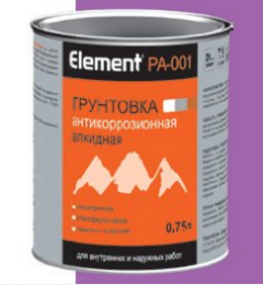 Элемент РА-001 Грунтовка алкидная Антикоррозийная  0,75л (красно-коричневая)