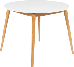 Обеденный стол TetChair Датская Bosco 100 см, белый, натуральный