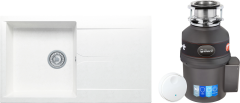 Комплект Мойка Polygran Gals 860 86x50, белая хлопок, искусственный гранит + Измельчитель Bort Titan 9000 электрический, нержавеющая сталь Комплект Мойка Polygran Gals 860 86x50, белая хлопок, искусственный гранит + Измельчитель Bort Titan 9000 электрический, нержавеющая сталь