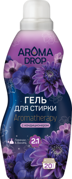 Гель для стирки AROMA DROP 2 в 1 Aromatherapy Лаванда и ваниль, 1 л