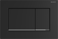 Кнопка смыва Geberit Sigma 30 115.883.14.1 черная матовая, хром глянцевый Кнопка смыва Geberit Sigma 30 115.883.14.1 черная матовая, хром глянцевый