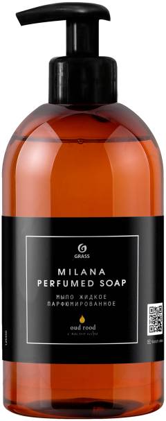 Жидкое мыло Grass Milana oud rood с дозатором, гипоаллергенное, увлажняющее, парфюмированное, 300 мл