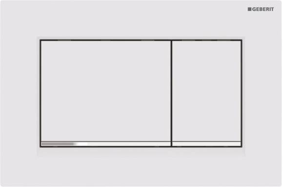 Кнопка смыва Geberit Sigma 30 115.883.JT.1 белая матовая, хром глянцевый