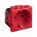 Розетка 1-м 2мод. Avanti "Красный квадрат" 16А IP20 2P+E защ. шторки красн. DKC 4401002
