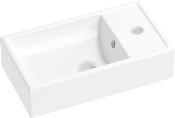 Раковина маленькая в туалет Wellsee WC Area 151801000 40, глянцевая белая