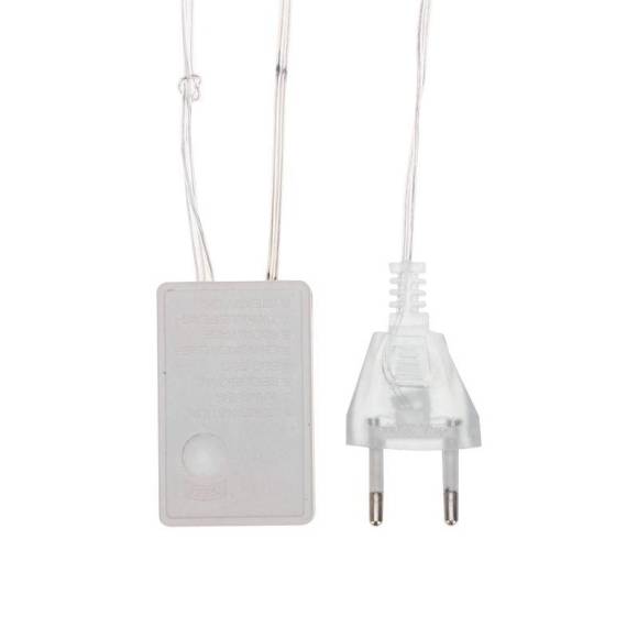 Гирлянда светодиодная "Бахрома" со снежинками 2.4х0.9м 150LED бел. 7.5Вт 230В IP20 с контроллером 8 режимов Neon-Night 255-075