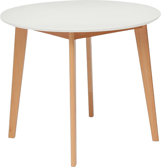Обеденный стол TetChair Датская Bosco 90 см, белый, натуральный