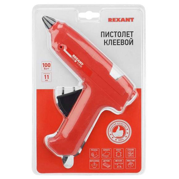 Пистолет клеевой 100Вт большой (блист.) REXANT 12-0105 Пистолет клеевой 100Вт большой (блист.) REXANT 12-0105