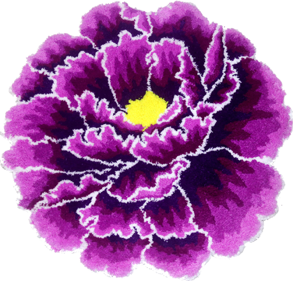 Коврик Carnation Home Fashions Peony Flower Violet 60 см