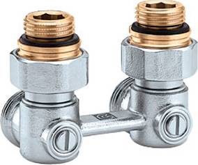 Узел нижнего подключения Oventrop Multiflex F 1/2"HPx3/4"HP угловой