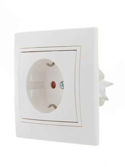 Розетка 1-м СП Mira 16А IP20 с заземл. защ. шторки с бел. вставкой керамика бел. LEZARD 701-0202-124 Розетка 1-м СП Mira 16А IP20 с заземл. защ. шторки с бел. вставкой керамика бел. LEZARD 701-0202-124