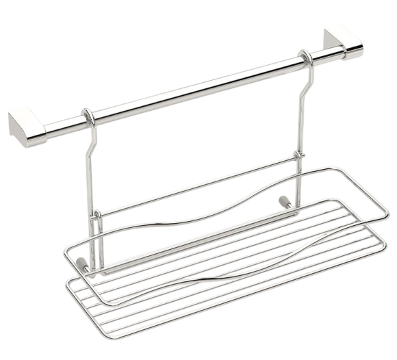 Полка Tekno-tel MG041 с рейлингом, 1 ярус, хром