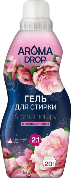 Гель для стирки AROMA DROP 2 в 1 Aromatherapy Цветочный микс, 1 л